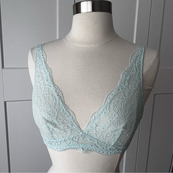 Gap Body Lace Triangle Plunge Bralette XS - Picture 4 of 10
